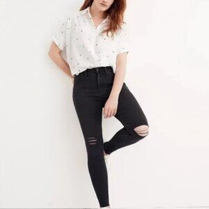 Madewell 9" Mid-Rise Skinny Jean in Black Sea - NWT Sz 27